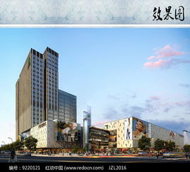 商貿(mào)城街景效果圖